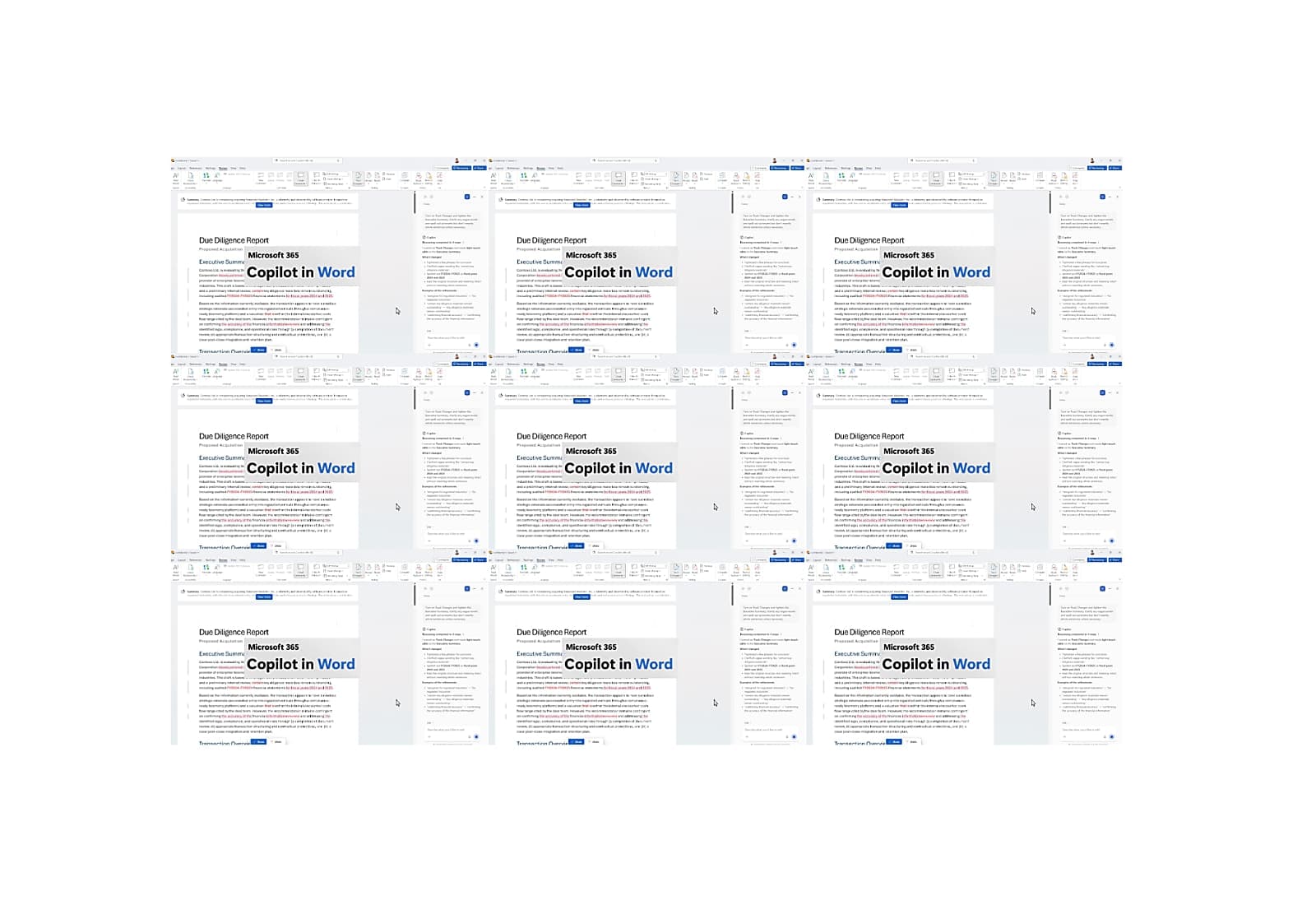 Legal documents and enterprise AI interface illustrating specialised Copilot tools for lawyers