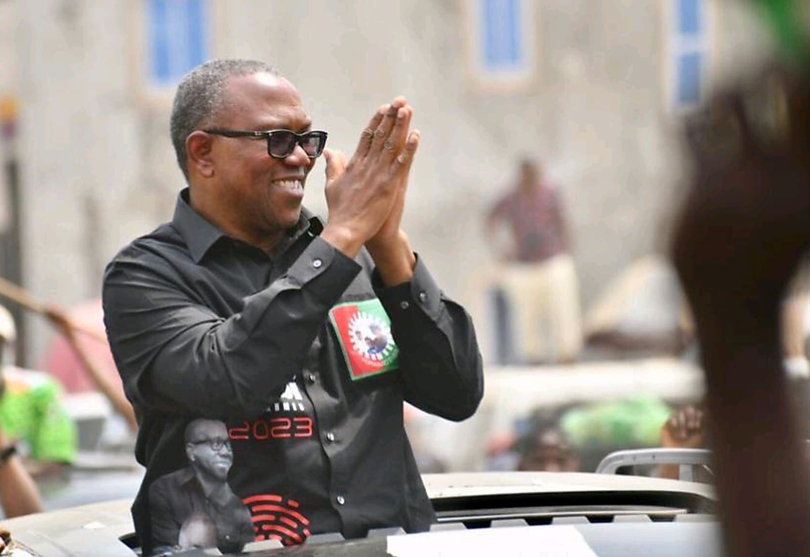 Peter Obi addressing supporters after announcing his departure from the African Democratic Congress